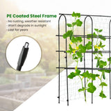 OTOSUNNY 72"x72" Garden Arch Trellis for Climbing Plants, Black