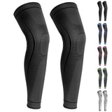 Ruilaibao 2 Pack Full Leg Compression Sleeves, Long Knee Brace Support for ACL,PCL, Meniscus Tear, Arthritis, Tendinitis,Men And Women (Black, XX-Large)