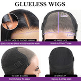 Daveila Body Wave Glueless Wig Human Hair Pre Plucked Pre Cut Glueless Lace Front Wig Ready to Wear 6x4 Body Wave Closure Wig Human Hair 180% Density Body Wave Pre Plucked Human Hair Wig Lace 22 Inch