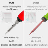 Soldering Iron Kit, 60W LED Display Digital Solder Pen, 5 Replaceable Tips, 21-in-1 Fast Heating with Solder Wire, Stand, Desoldering Pump, for Electronics Repair Hobby DIY 120V US Plug from Plusivo