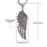 Made by Nami Pendant Necklace for Men 23" Gold & Silver Cuban Link Chain with Pendants for Men High-Quality Stainless Steel Necklace Premium Jewelry Gift for Him (Vikings Wing)