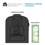 Architectural Mailboxes Parsons™ Rust-Proof Plastic Post Mounted Mail Box for Outside, Black, Medium Curbside Mailbox, USPS Approved for Residential Delivery