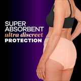 Always Discreet Boutique Incontinence and Postpartum Underwear for Women, Maximum Protection, Large, Rosy, 18 Count