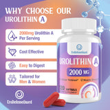 UroDefenseGuard Urolithin A Supplement 2000mg for Men Women - 120 Softgels (1 Bottle)