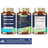 Totaria 5-in-1 Probiotic Prebiotic & Postbiotic for Women Men, 60 Billion CFU 24 Strains w/Digestive Enzymes, Prebiotic Fiber, Slippery Elm, Daily Complete Immune, Gut Health, 120 Day Supply