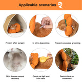 Cat Cone Collar,Cute Waterproof Recovery Collar,Anti-Bite Lick Wound Healing Safety Elizabethan e Collar for Cats,Orange Pumpkin Cat Halloween Costume