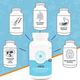 5-in-1 Bio-Heal® Probiotic Capsules for Kids, Men & Women - Best Supplement for Brain Function, Gut Health & Constipation - Shelf Stable & Fortified with Vitamins, Minerals & Prebiotics