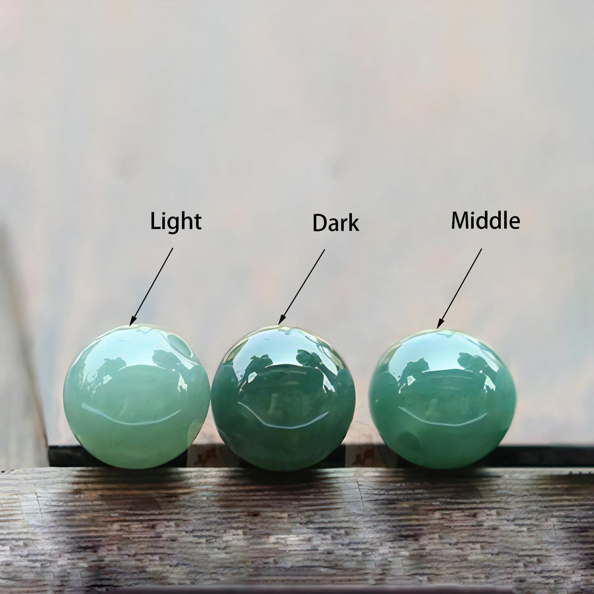 HL1971 Natural Jade Bracelet for Women Gradient Green Jade Bead Elastic Bracelet, Suitable for Christmas, Thanksgiving