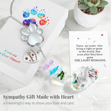 Pet Memorial Gifts for Loss of Dog or Cat, Paw Print Crystal Suncatcher
