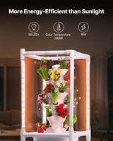 VEVOR Hydroponic Growing System with Grow Light, 30 Pods Vertical 6 Tiers Hydroponic Tower, Home Hydronic Garden with Water Pump, Plants Germination Kit for Indoor Herbs, Fruits and Vegetables