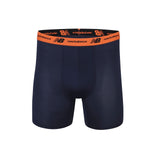 New Balance Men's Mesh 5" with Fly Boxer Brief (4-Pack), Team Navy/Light Navy Print/Team Orange/Black, Medium