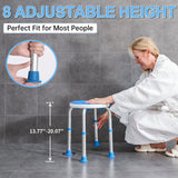 SOUHEILO Adjustable Shower Chair for Inside Shower, HSA/FSA Eligible Round Shower Stool for Inside Bathtub, Tool-Free Shower Seat for Elderly/Senior/Disabled/Pregnant