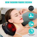 iKristin Back Massager, Shiatsu Neck Massager with Heat, Electric Back Massager for Shoulder, Back, Leg, Deep Tissue Kneading Massage to Relief Muscles, Massage Pillow for Mom/Dad/Women/Men