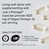 Sports Research® Vegan Omega-3 Algae Oil 1020mg, 60 Count Plantgels™