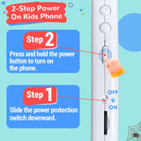 Gocina Kids Smart Phone， Toddler Christmas Birthday Gift for Age 3-10, Touchscreen Kids Cell Phone Toy with Cameras, Learning, Music, Games and 32 GB Card