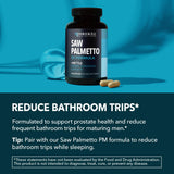 Saw Palmetto with Stinging Nettle Capsules - 2X Prostate Support Supplement for Men’s Health - 120 Count - DHT Blocker for Urinary Tract Function and Hair - Vegan, Non-GMO - 2 Month Supply