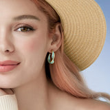 Cicy Bell Twisted Hoop Earrings for Women