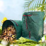 72 Gallon Garden Bag for Debris, 2-Pack Yard Waste Bag with Large Dustpan-Style Opening, Includes Gardening Gloves | Collapsible Container for Leaves, Grass Clippings, Parties, Laundry & Camping