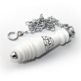 Victorian traditional ceramic and chrome flush pull for high level cistern