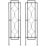 Sunnydaze 60" Black Metal Garden Trellis for Climbing Plants, 2-Pack