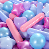 STARBOLO Ball Pit Balls - Pack of 150pcs Crush Proof Plastic Children's Toy Balls Mermaid Ocean Balls for Birthday Party Christmas Water Toy Indoor Outdoor(4 Shapes)