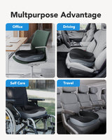 HUANUO Seat Cushion for Office Chairs, Extra Large Desk Chair Cushion for Back Pain Tailbone Pain Relief, Ergonomic Memory Foam Car Seat Cushion, Wheelchair Cushions for Long Sitting, Anti-Slip Bottom