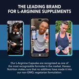 L-Arginine Capsules with L-Citrulline - Nitric Oxide Supplement - L Arginine and L Citrulline Blend - 60 Count - Vegan, Non-GMO Capsules for Performance, Endurance and Muscle Support - 1 Month Supply
