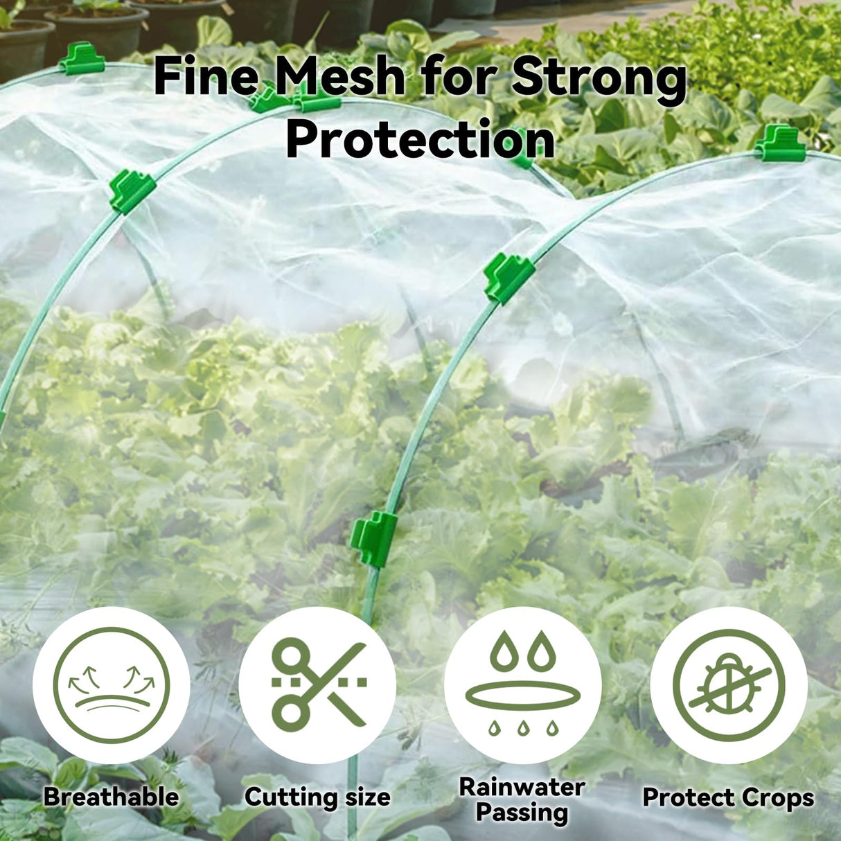 Garden Mesh Netting Kit Protect Fruit Vegetable from Birds Bugs