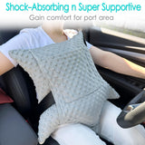 D. Cozy Star Shaped Hysterectomy Pillow with 2 Pockets for Abdominal Surgery Hysterectomy Recovery Must Haves Products Gifts Tummy Pillow with Hands Placement Pouch Minky Dot Gray