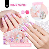 Beetles Christmas Gel Nail Polish Set, Glitz Galaxy Gel Polish Kits, 44Pcs Burgundy Red Gold Green Silver Blue Pink Sparkle Shade with Base Top Coat Winter Manicure Gift for Women