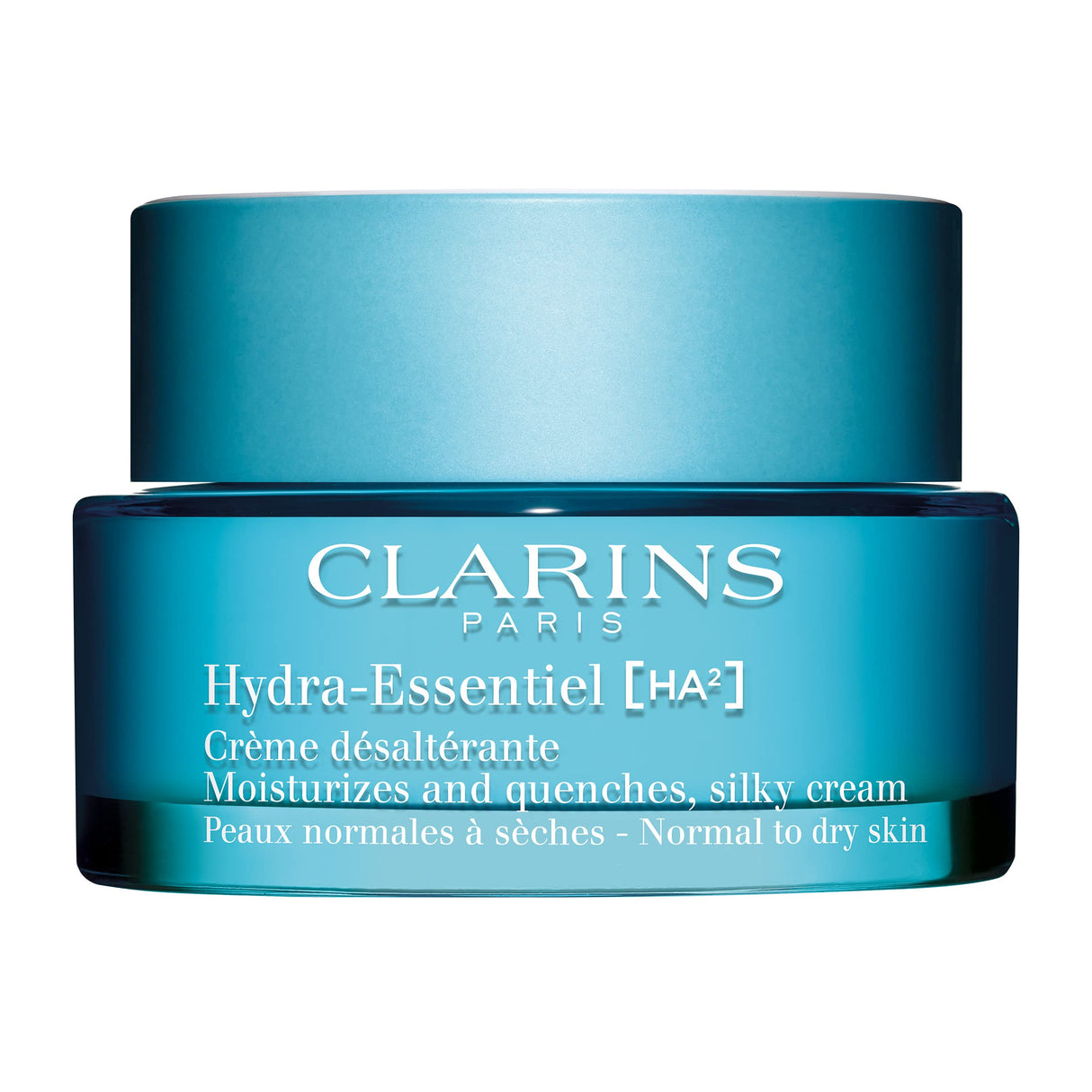 Clarins Hydra-Essentiel Silky Cream|Intensely Hydrating Moisturizer|60 Seconds to Plumper Skin*|Nourishes, Comforts and Softens|Double Dose Hyaluronic Acid|Normal-Dry Skin|1.7 Ounces