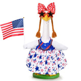 Patriotic Porch Goose Outfits 4th of July Goose Outfit Independence Day Lawn Porch Goose Clothes Fits 23" Cement Plastic Goose Statue for USA 250th Anniversary Outdoor Garden Yard Patio Decoration