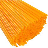 Juvale 300 Pack Bulk Disposable Plastic Orange Straws for Drinking, 10 Inches Extra Long, Ideal for Birthdays, Halloween Parties & Holiday Celebrations