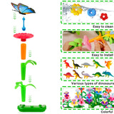 Toys Gifts for Toddlers Boys Girls Age 2 3 4 5 6,167 PCS Dinosaur Flower Garden Building Blocks,STEM Fine Motor Skill Stacking Games,Christmas First 1st Birthday Gifts for Preschool Kids 2+ Years Old