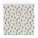 Franco Peanuts Holiday Christmas Bath Microfiber Shower Curtain, 72x72, (Officially Licensed Product)