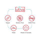 Szio+ Utiva Probiotic – Urinary Tract and Gut Health Supplement – 12 Billion CFU Lactobacillus & Bifidobacterium Probiotic for Men and Women, 30 Delayed Release Vegi Capsules