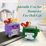Nordkawa Emotional Support Dumpster Fire - Positive Crochet Christmas Birthday Gifts for Women Men Girls Coworker Friend, Handmade Knitting Thanksgiving Basket Dumpster Home Office Accessories Decor