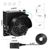 Inflatable Fan Replacement, 3100RPM Air Blower 12V 1A Blow up Fan for Halloween Christmas Inflatables with 3-LED Light Strings for Thanksgiving Indoor Outdoor Holiday Inflatables Decor