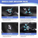 LOKFEHRE Large Portable Inflatable Hair Washing Basin for Bedridden - Wash Hair in Bed with Inflatable Shampoo Bowl.For Elderly,Disabled,Injured,Ideal Inflatable Sink for Locs Detox (Black)