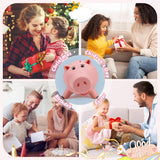 PHOCAS Hamm Piggy Bank Unbreakable Cute Pink Pig Money Bank Plastic Saving Coin Bank for Kids Christmas Birthday Gift