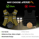 APEXUP Weighted Vest with 5lbs/10lbs/15lbs/20lbs/25lbs/30lbs Weights and Reflective Stripe, Weight Vest Men Women for Workout, Strength Training, Running (Yellow, 10lbs)