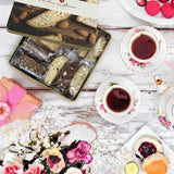 Italian Biscotti Cookie Gift Box, 30+ Pieces Individually Wrapped Gourmet Biscotti - 2Lb Square Tin with Authentic Italian Cookies for Holliday Gifting, Coffee Pairing, and Christmas Celebrations