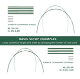 Garavigo Garden Hoops Kit for Raised Beds, Plant Cover Support Hoops