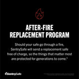 SentrySafe Fireproof Safe Box with Key Lock, Chest Safe with Carrying Handle to Secure Money, Jewelry, Documents, 0.25 Cubic Feet, 6.3 x 15.3 x 12.1 Inches, 1160