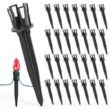 100-Pack Christmas Light Yard Stakes, 5.5 Inch Lighting Stakes for C7 C9 Christmas Lights Outdoor, Universal Yard Stakes for Outdoor Holiday Lights Use on Garden Lawn Patio Pathway Walkway – Black