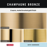 Delta Trinsic (1-Pack) Hand Towel Holder Champagne Bronze Towel Racks for Bathroom Wall Square Towel Ring Holder for Bath Towel Hanger for Kitchen, Bathroom Accessories 759460-CZ