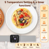Warming Mat for Food, Food Warming Mat, White Elephant Gifts, Portable Electric Warming Tray for Food,with 5 Temperature Settings,Heating Mat for Food,Food Warmer for Buffet Party, Daily Use