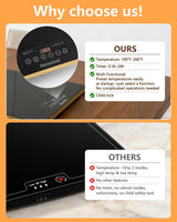 Electric Warming Tray,Extra Large Food Warming Mats with Temp-Settings & Timmer,Full Surface Heating Electric Food Warmer Mat Keep Food Warm at Buffet, Party, Sabbath, Daily Use (XXL(40 * 14"))