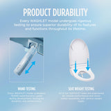 TOTO® WASHLET® C5 Electronic Bidet Toilet Seat with PREMIST and EWATER+ Wand Cleaning, Elongated, Cotton White - SW3084#01