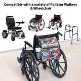 ZHCHG Wheelchair Bags, Wheelchair Backpack with Cup Holder, Wheelchair Bags to Hang on Back, Electric Wheel Chair Accessories, Large Storage Bag for Walker Rollator